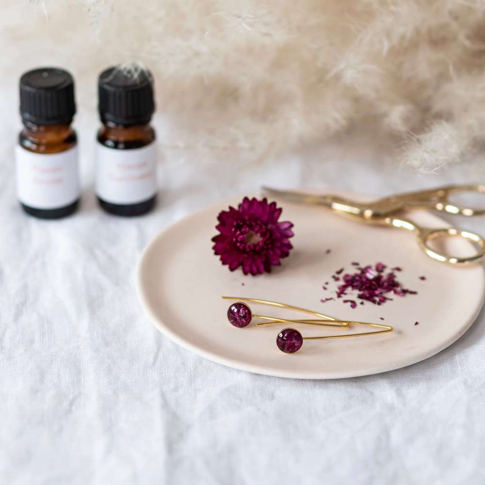 Flowrette Loisirs créatifs Kit DIY grandes boucles d'oreilles roses