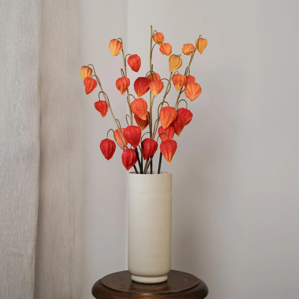 Flowrette amour en cage fleur artificielle orange x1