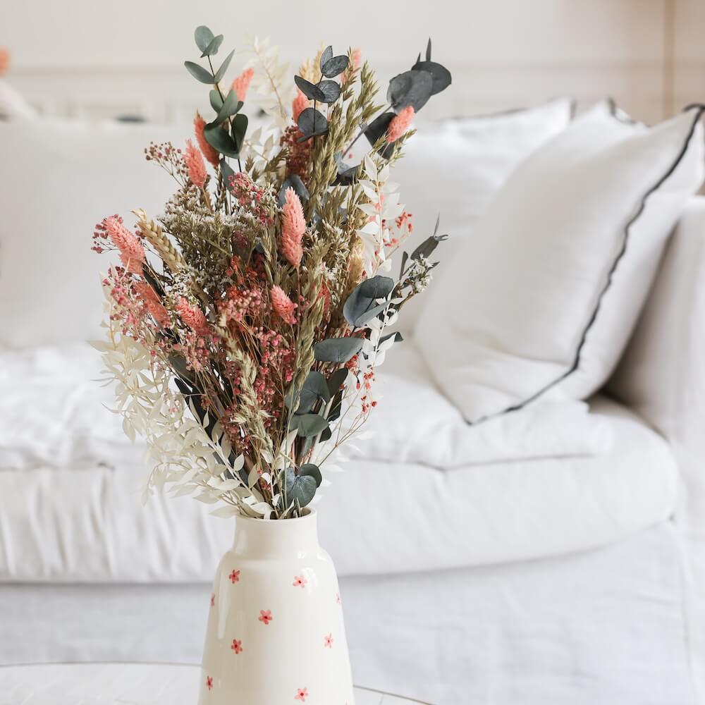 Flowrette Fleurs Séchées Bouquet Charlie rose printanier