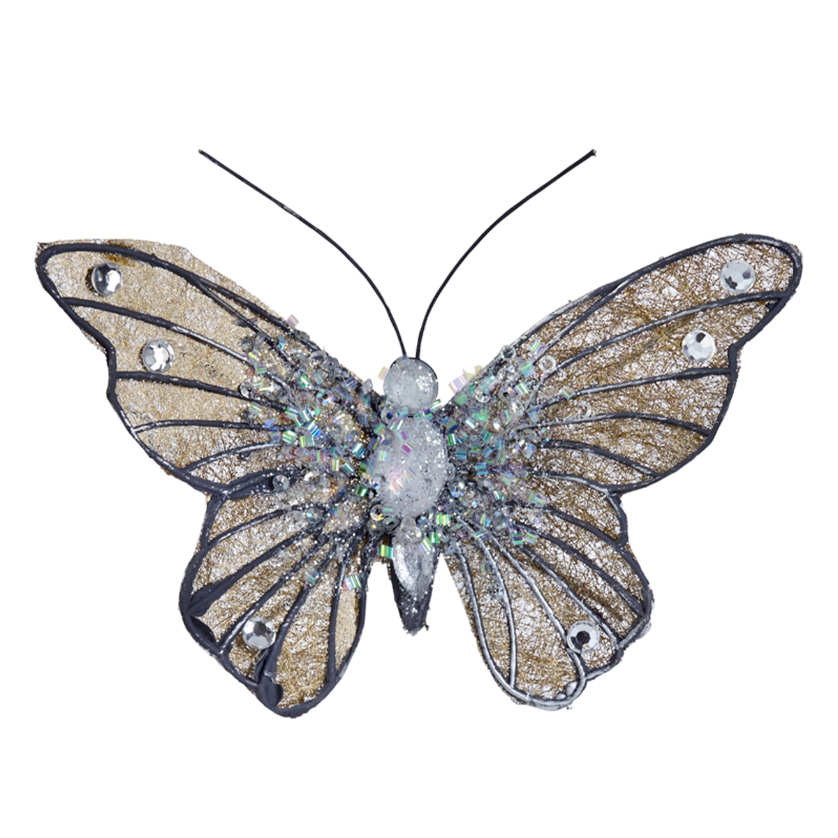 Sia Home Clip Papillon 9 cm suspension Noël doré