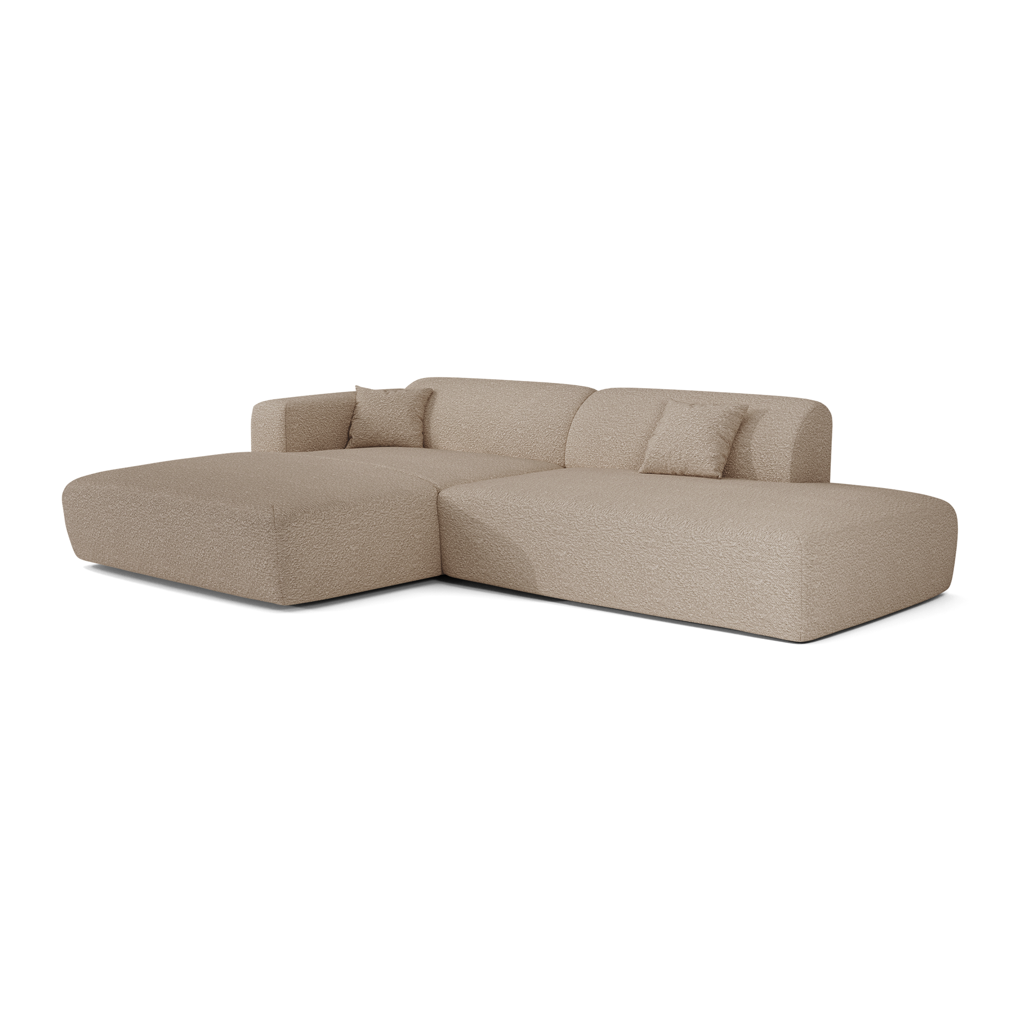 Sia Home Myra canapé angle gauche ouvert crème