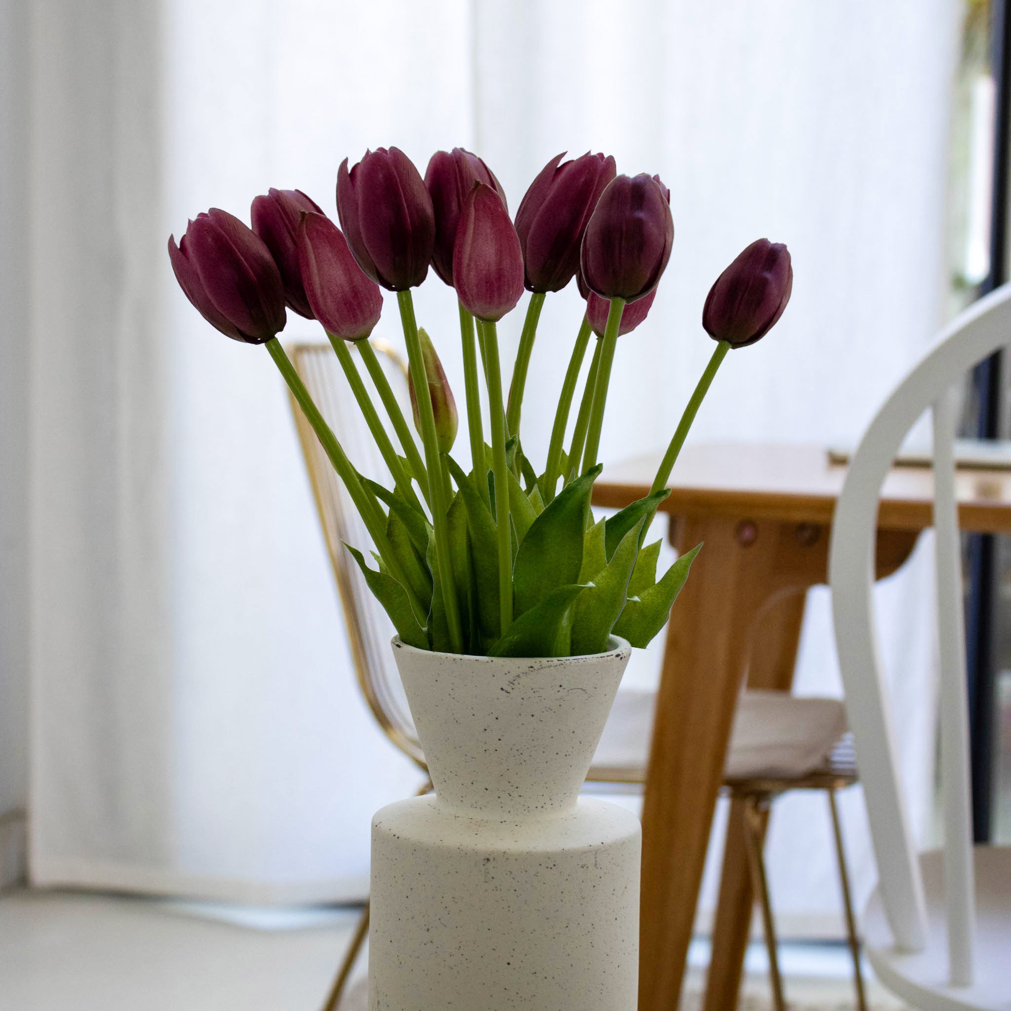 Flowrette tulipes violettes fleurs artificielles botte x1