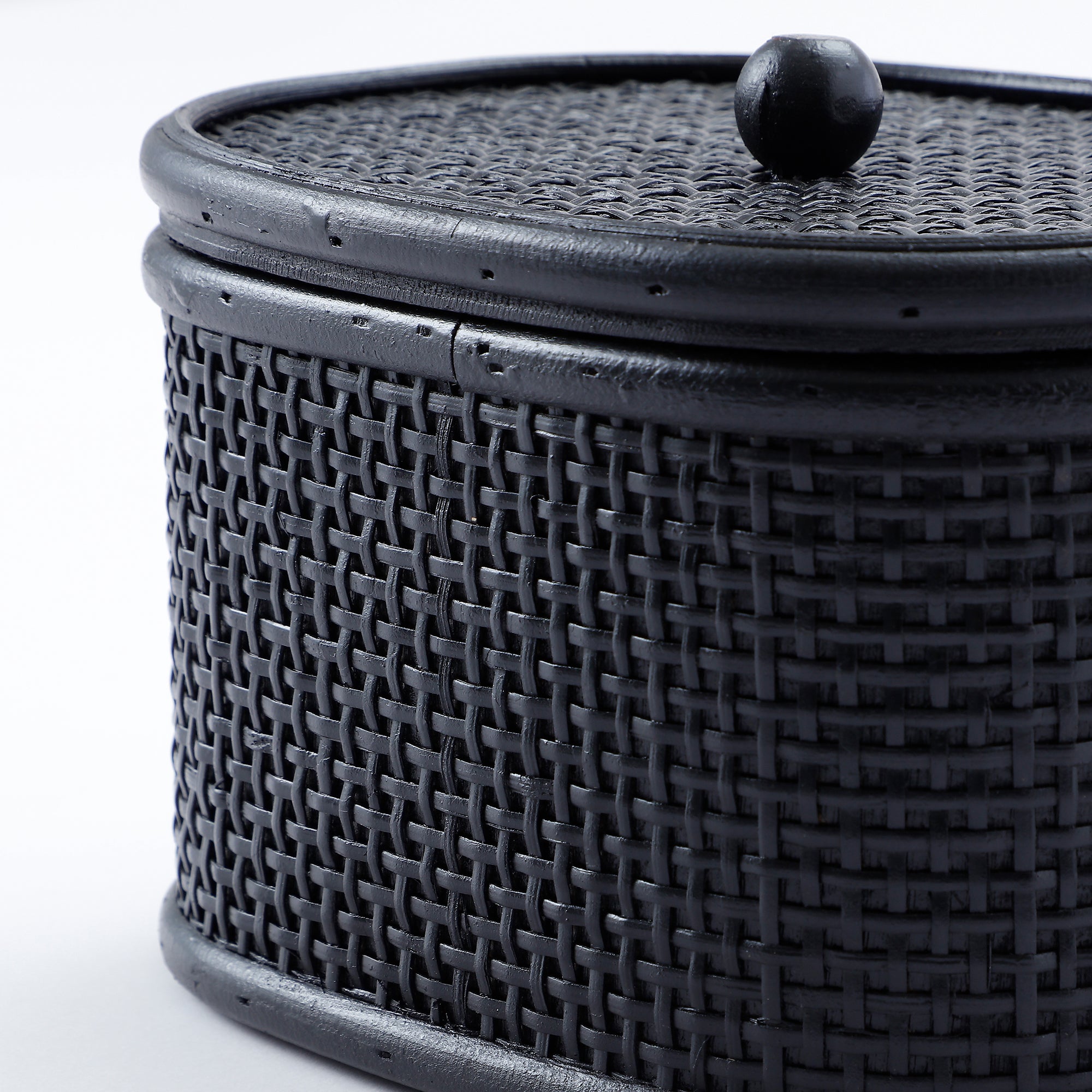 Sia Home Rangements Boîtes rotin Mila noires lot 2