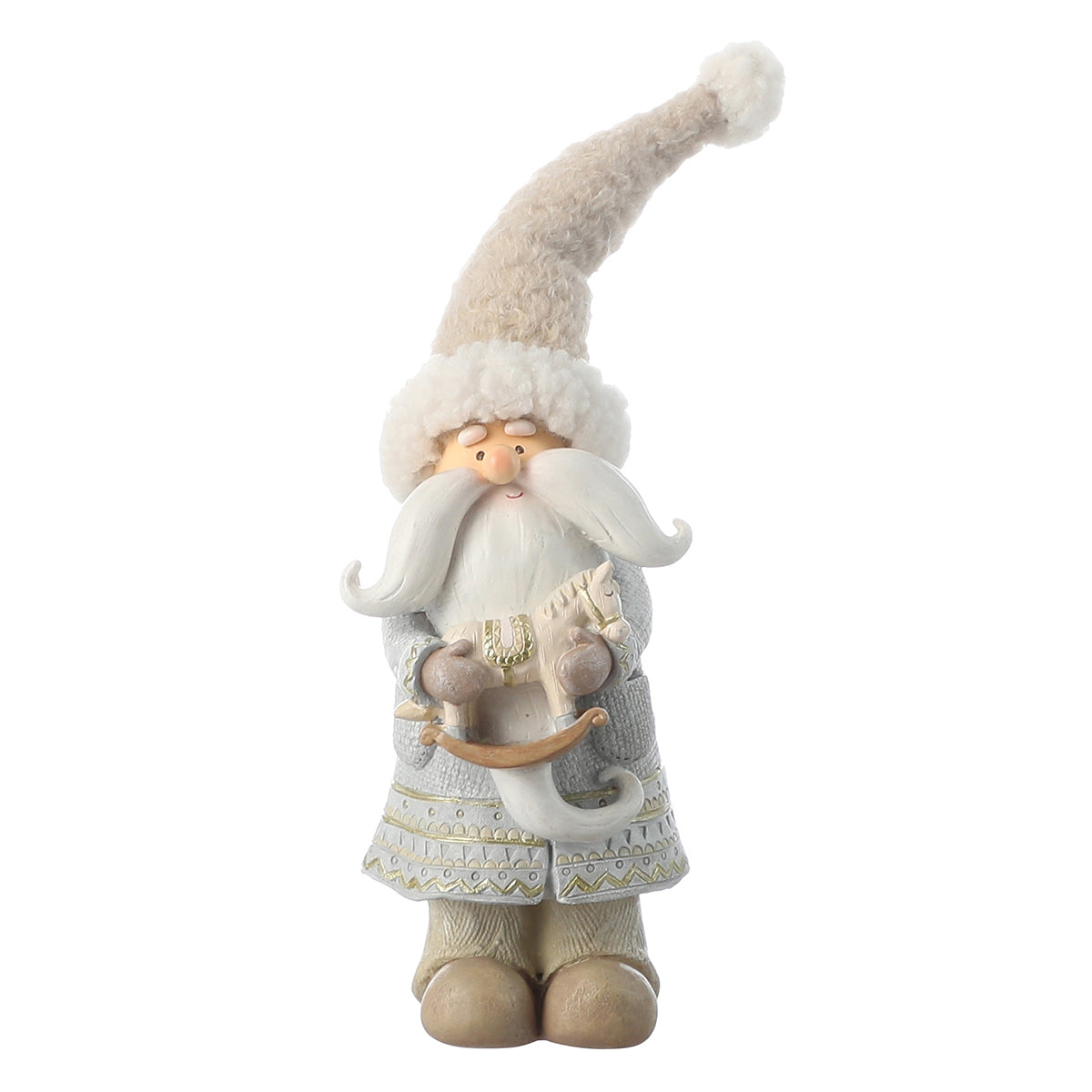 Sia Play Figurine Père Noël gris résine 33 cm