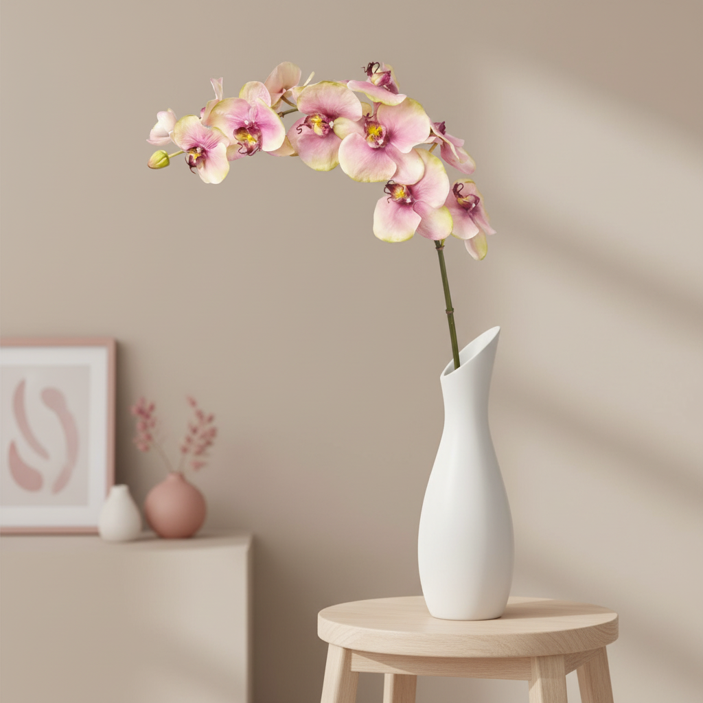 Sia Home Budy tige orchidée Phalaenopsis 104 cm rose
