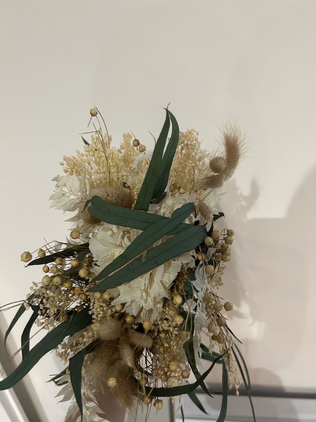 Flowrette Gabriel bouquet fleurs stabilisées vert crème