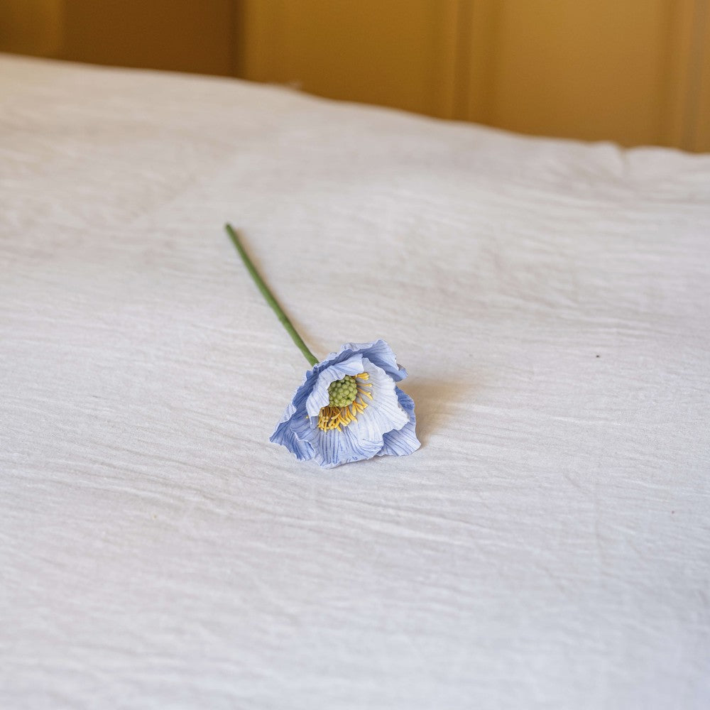 Flowrette Fleurs en papier Pavot fleur papier x1 bleu clair