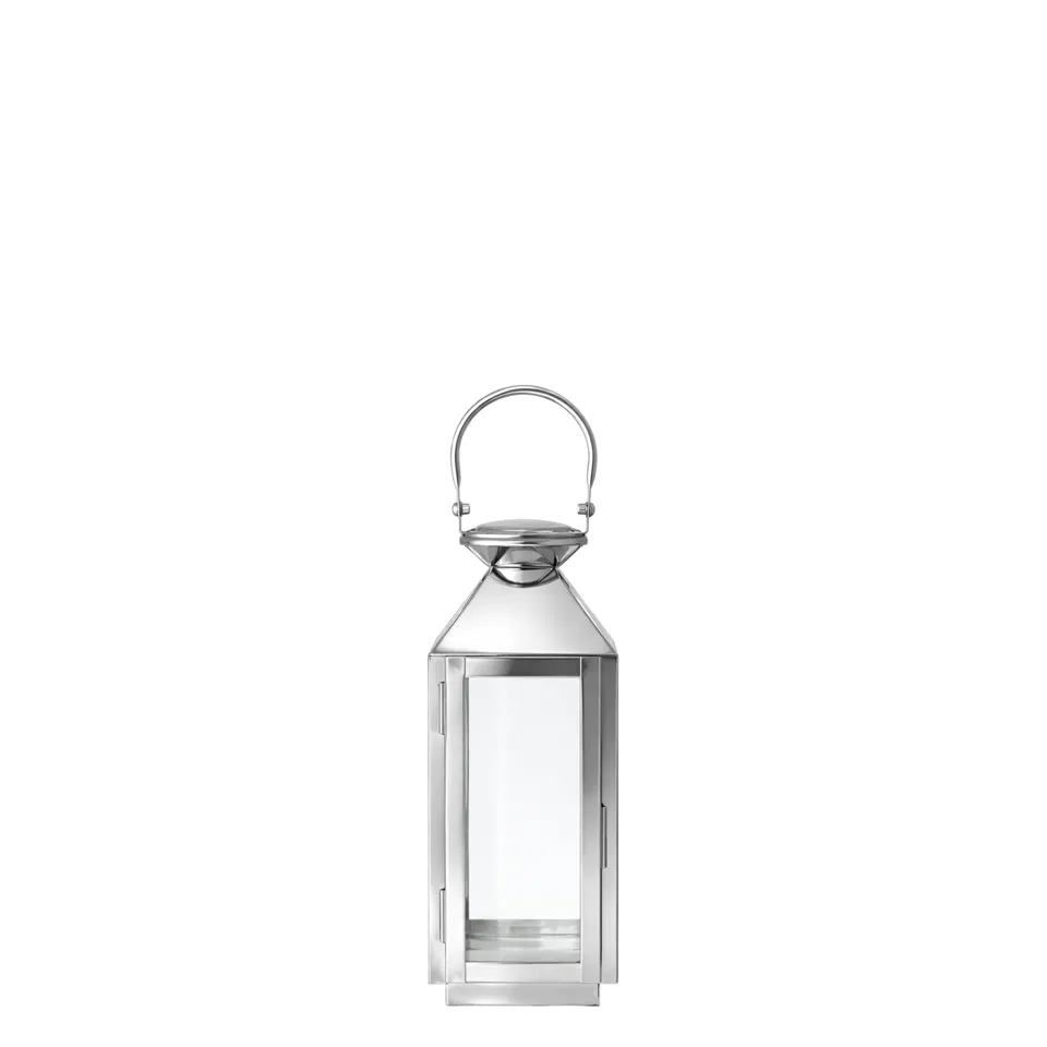 Sia Home Autan 27 cm lanterne argenté verre acier