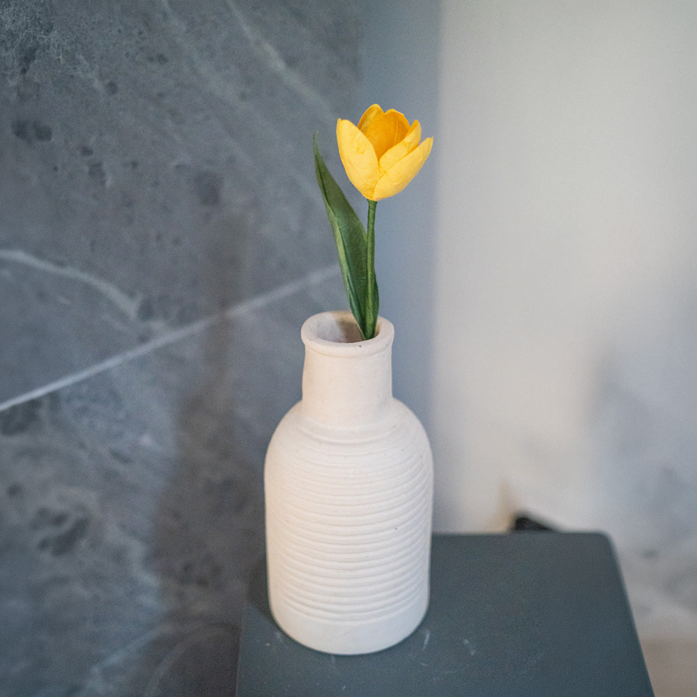 Flowrette Mini tulipe papier jaune fleur petite x1