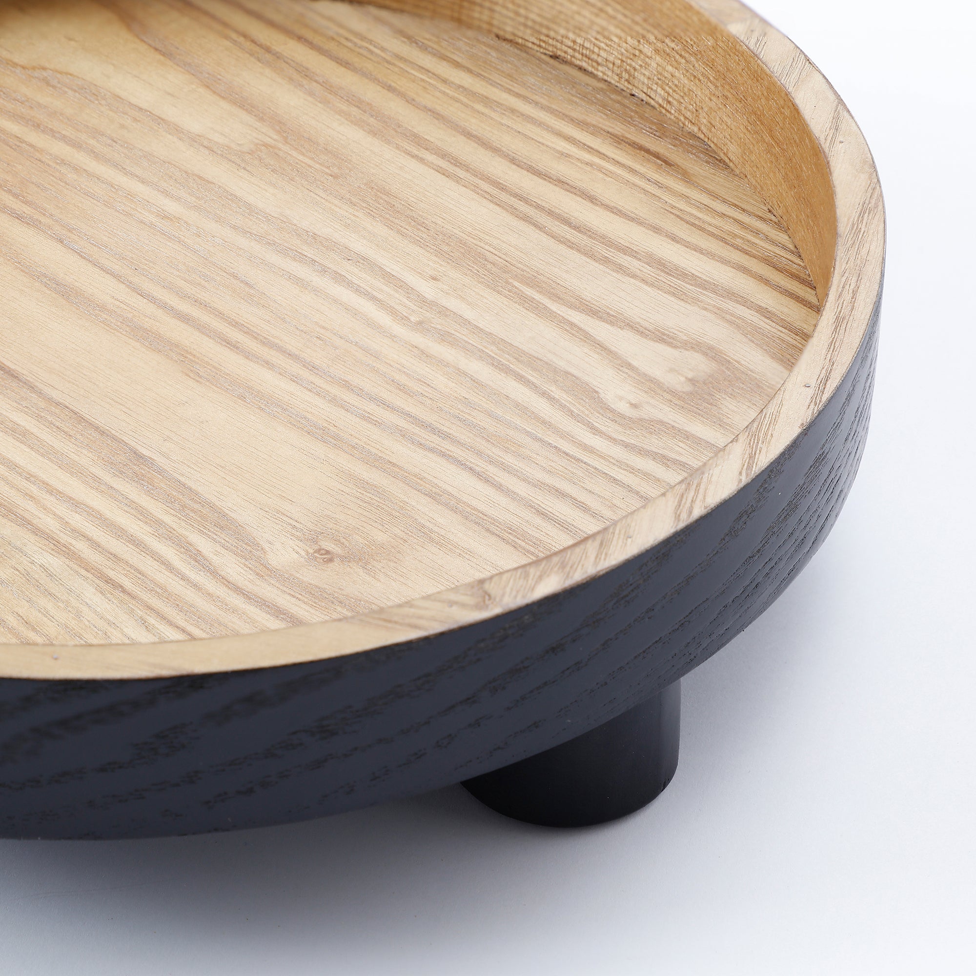 Sia Services Noa set 2 plateaux ronds noir bois