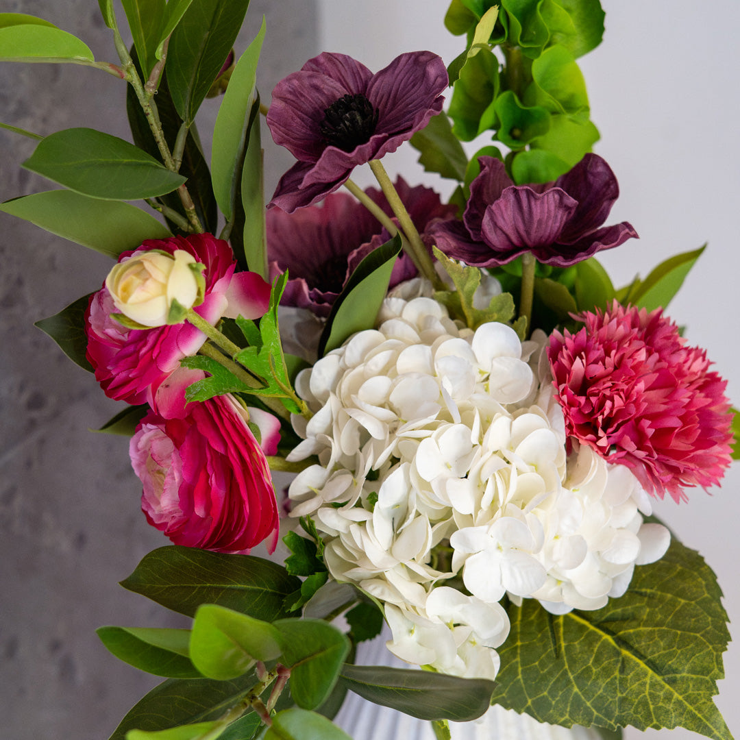 Flowrette Camille bouquet fleurs artificielles rose violet
