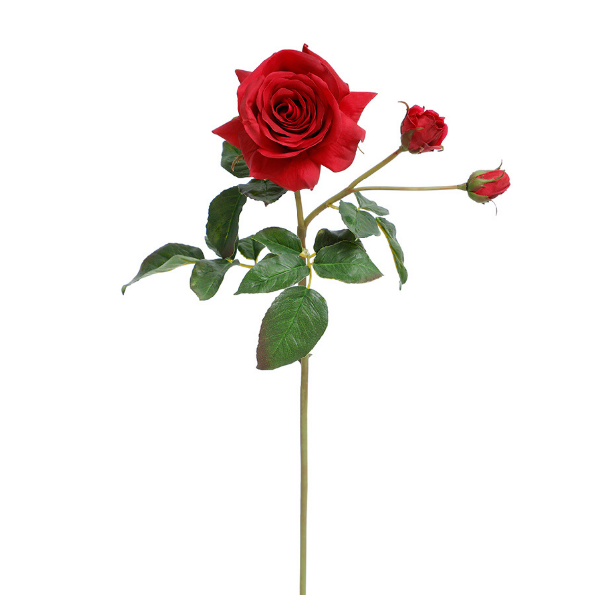 Sia Home tige rose artificielle rouge 56 cm Premium