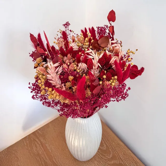 Flowrette Fleurs séchées Archibald bouquet séché M bordeaux