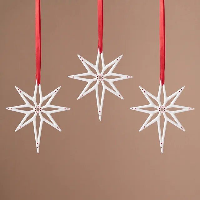 Sia Home Lappi suspension Noël flocon rouge 12,5 cm