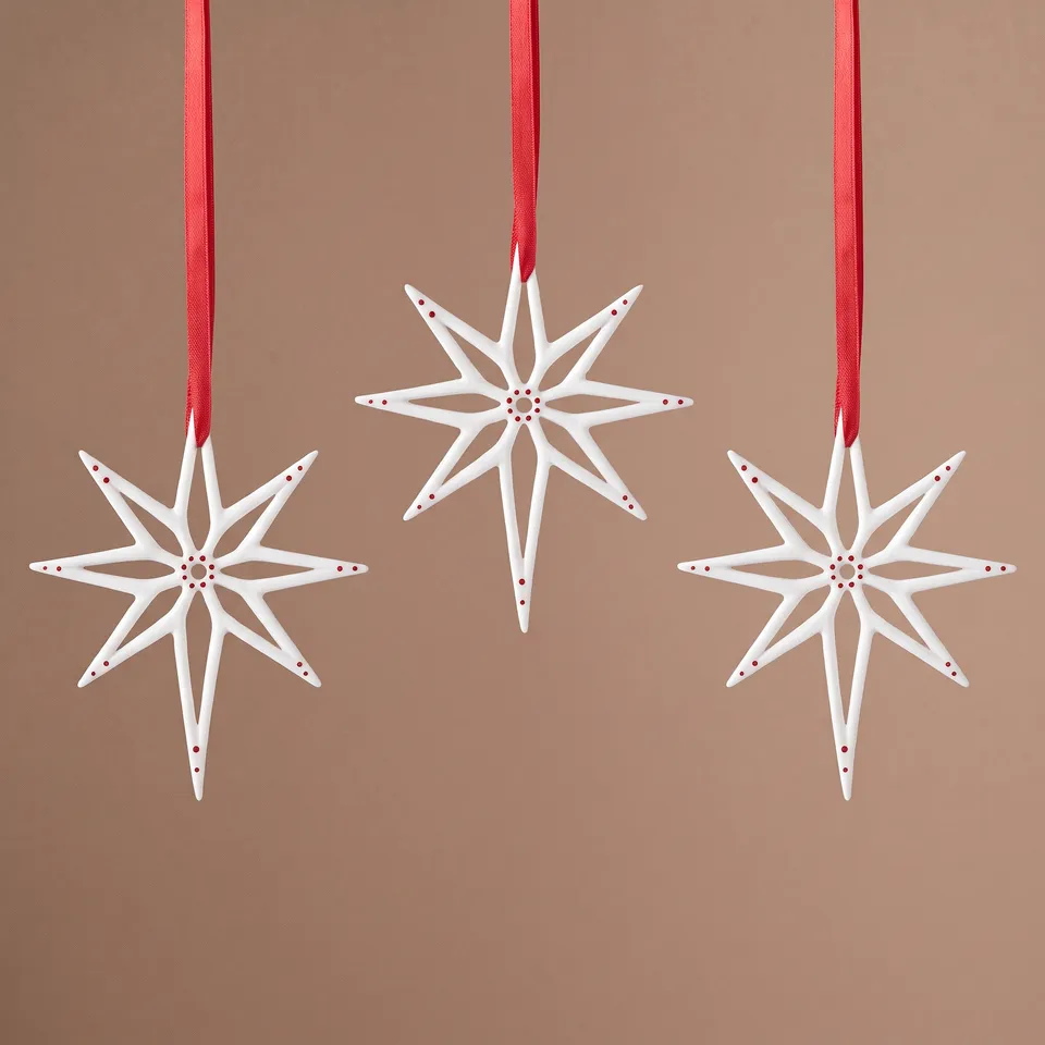 Sia Home Lappi suspension Noël flocon rouge 12,5 cm