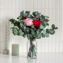 Flowrette Saint-Michel bouquet stabilisé roses rouges roses