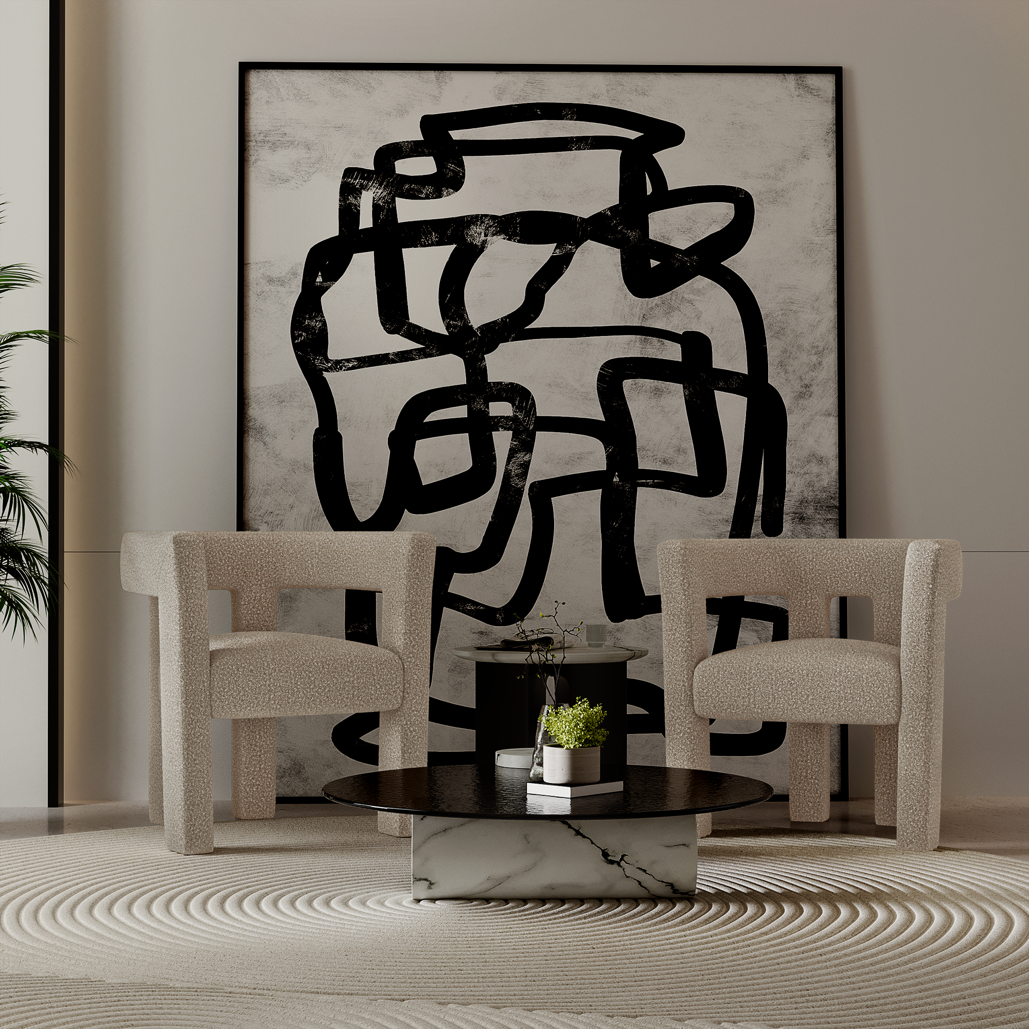 Sia Home Alya fauteuil salon taupe confort enveloppant