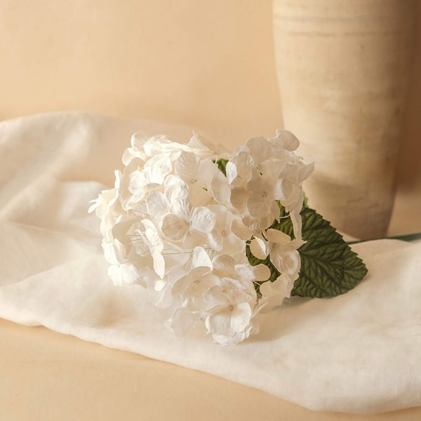 Flowrette hortensia fleur en papier blanc à l’unité