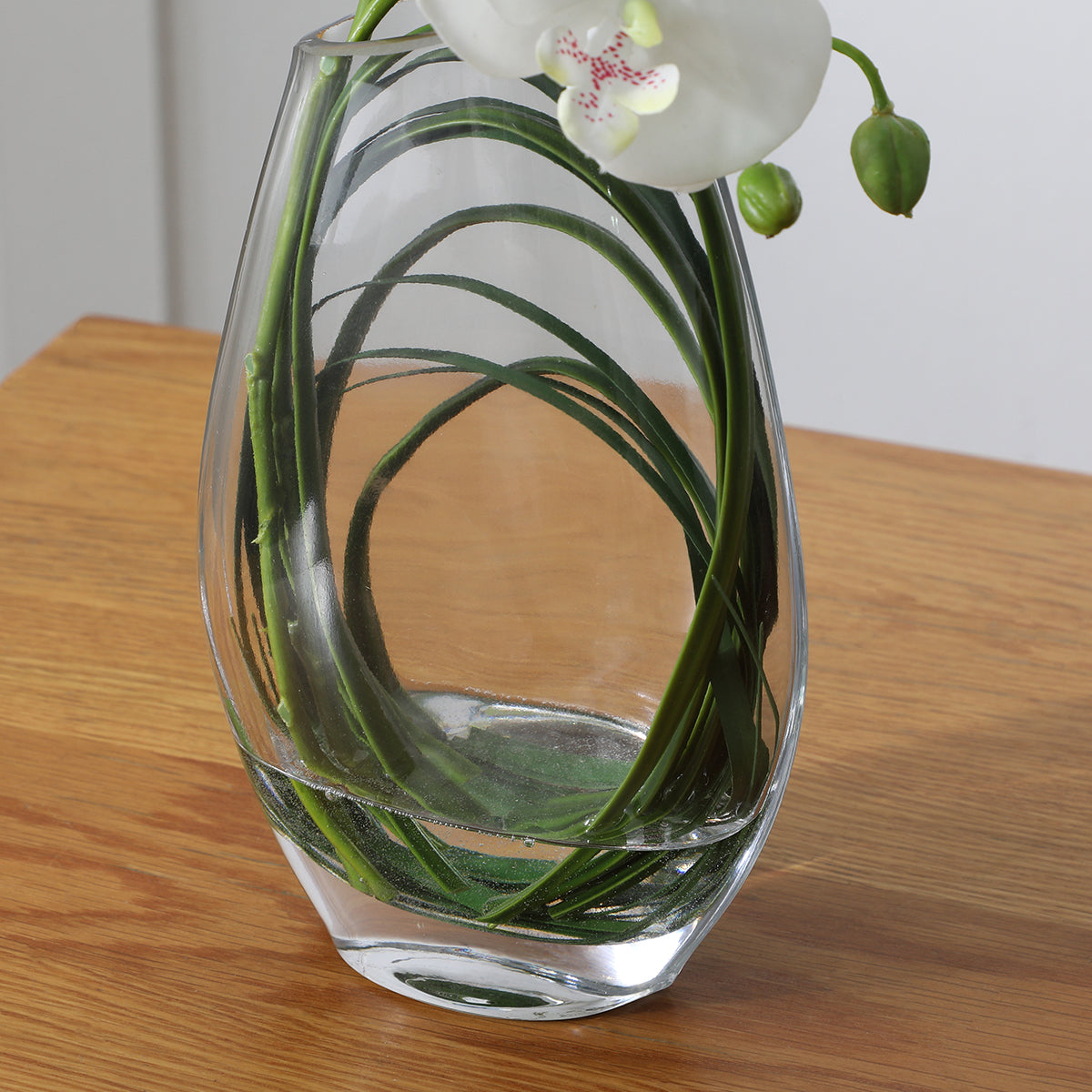 Sia Home Compositions florales Orchidée vase 29cm blanc