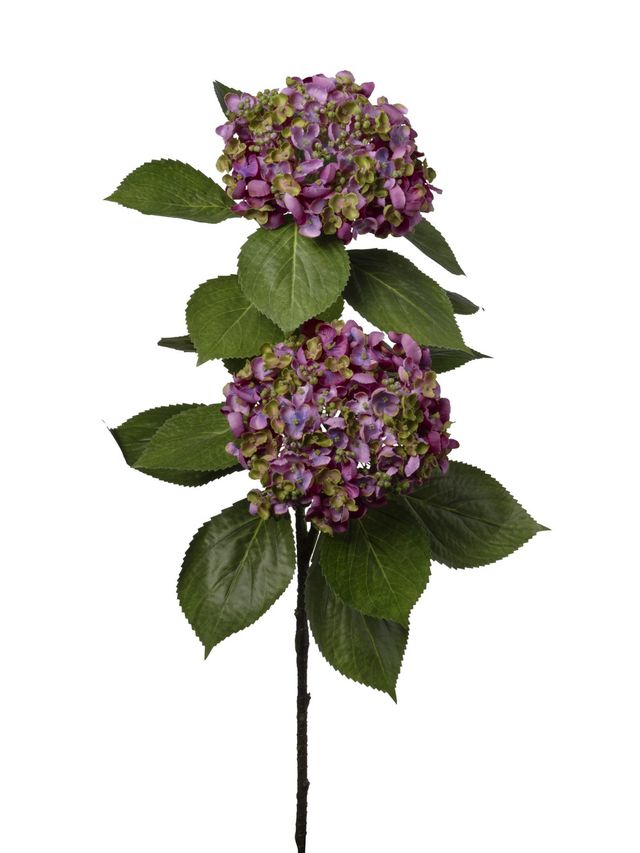 Feuillazur Rungis Hortensia fleur artificielle bleue 80 cm