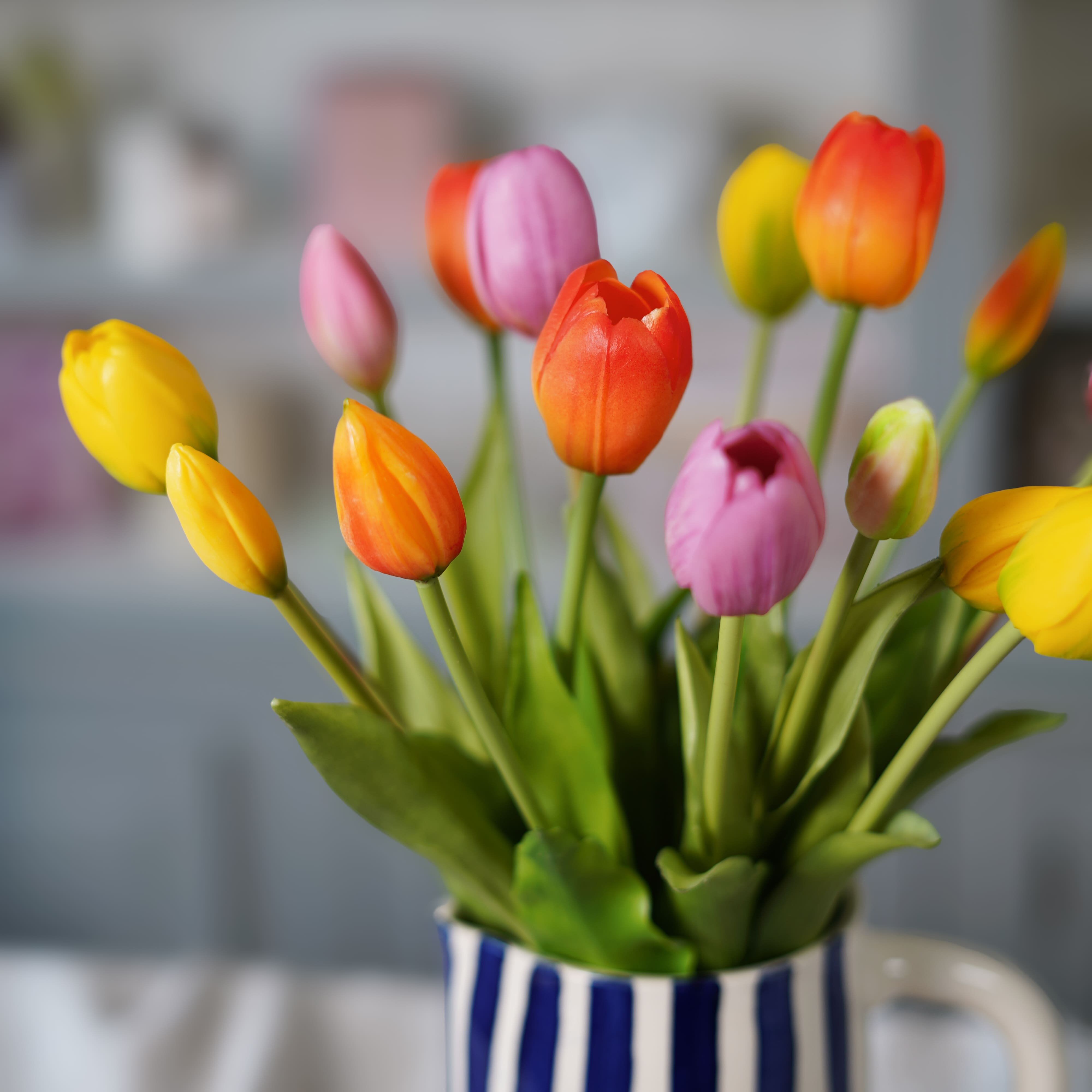 Flowrette Clémentine bouquet tulipes artificielles