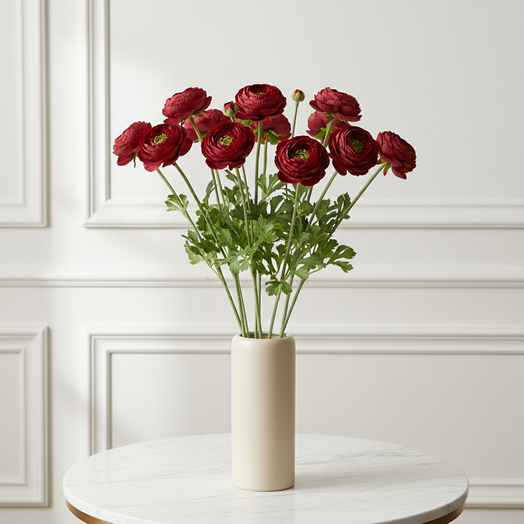 Sia Home Renoncule tige artificielle rose bourgeon 56 cm
