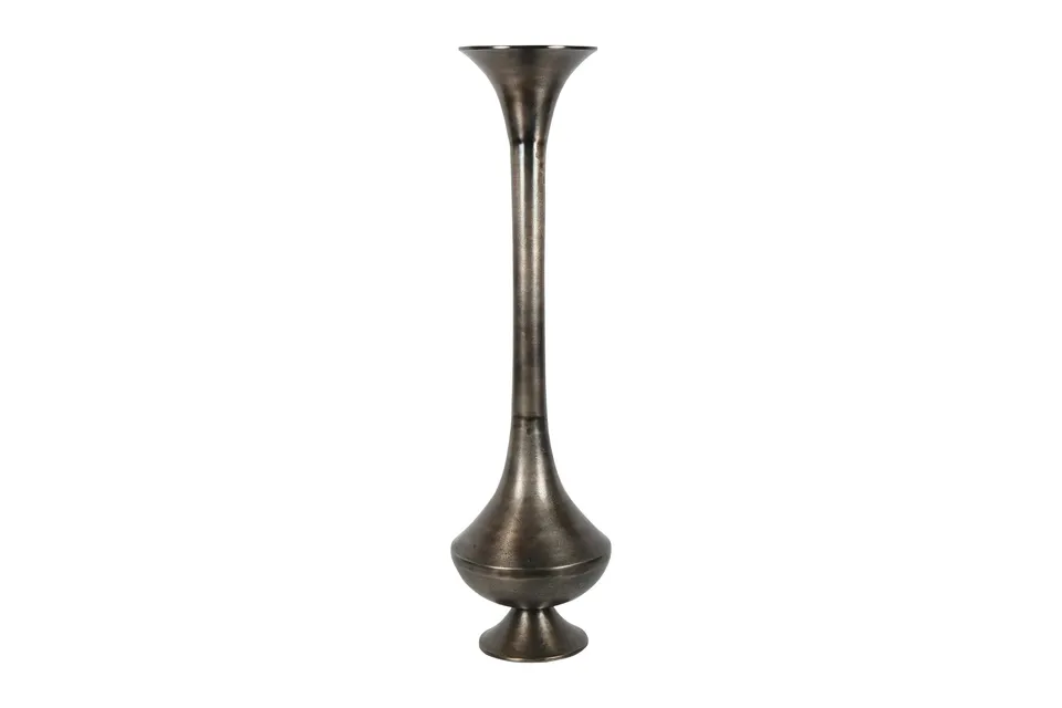 Feuillazur Vase long bronze fin vase 40x40x137 cm
