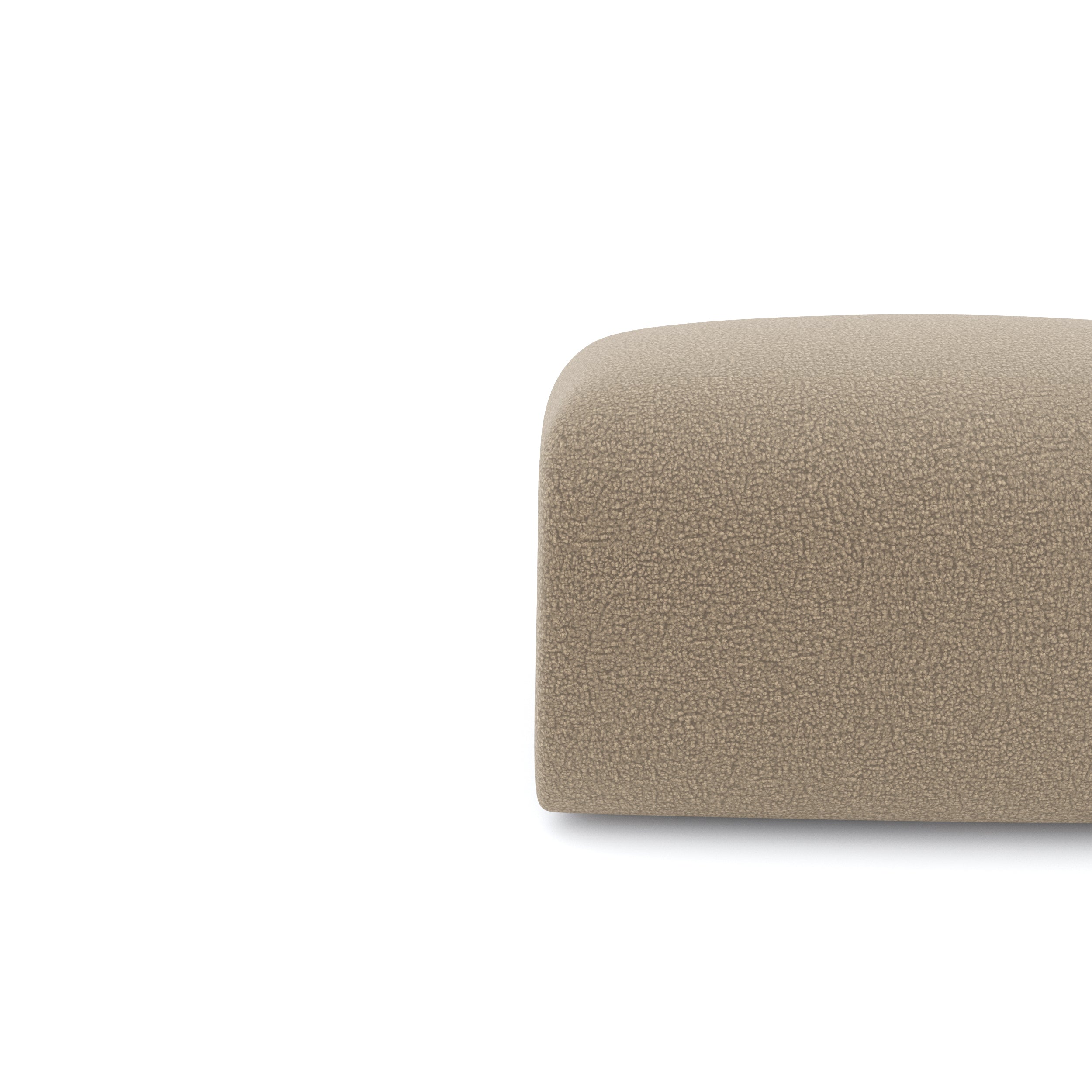 Sia Myra pouf tissu crème assise ronde