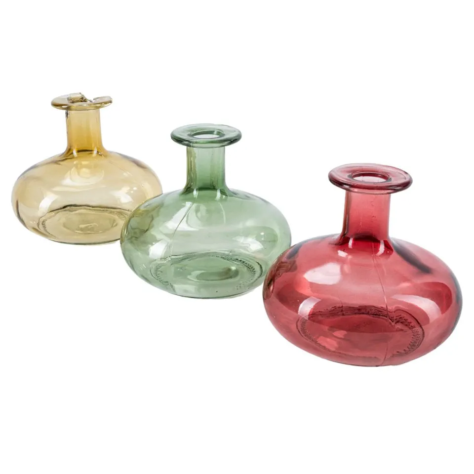 Feuillazur Rungis GL0198.23MIX Vase Bouteille Verre Vert 5x11cm