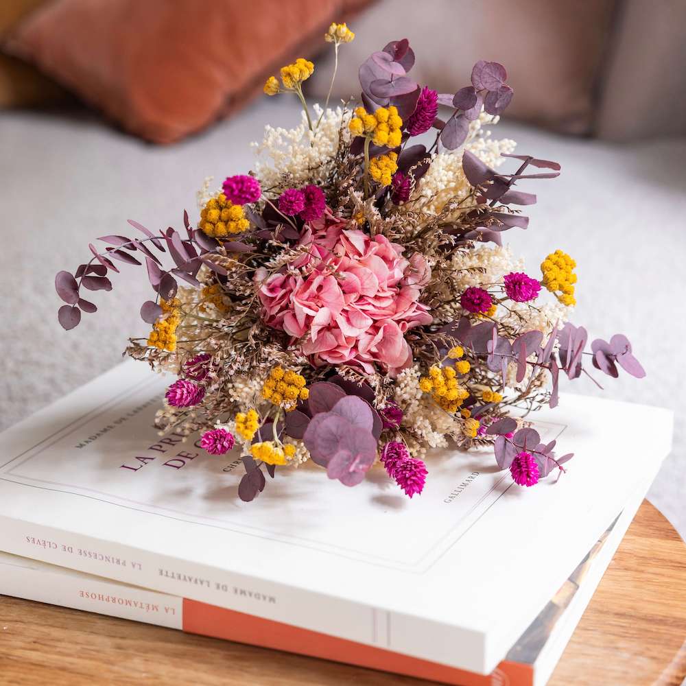 Flowrette Fleurs séchées Bouquet Edgar bouquet séché fuchsia
