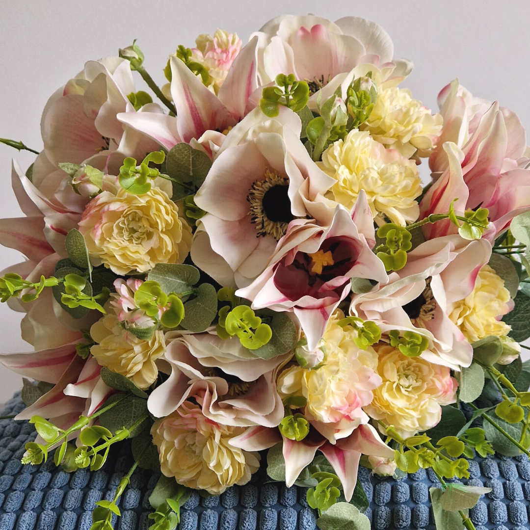 Sia Home Andreas tige dahlia artificiel rose jaune 50 cm