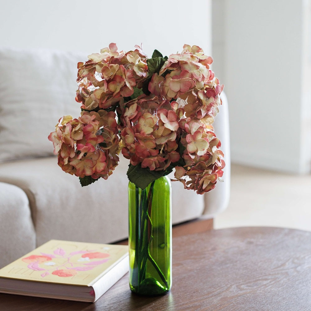 Flowrette Fleurs en papier Hortensia vieux rose x1