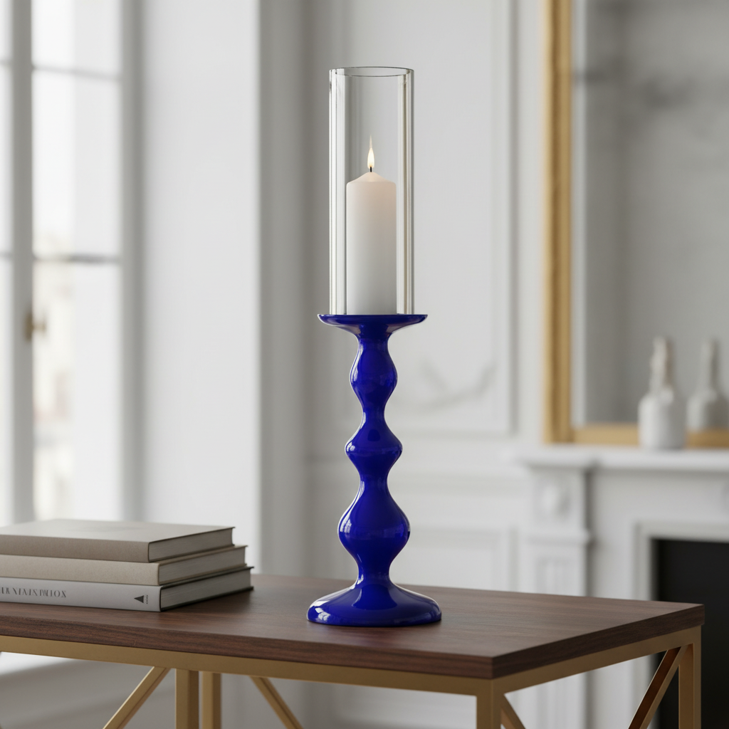 Sia Home Bougeoirs Isa 48 cm porte-bougie bleu