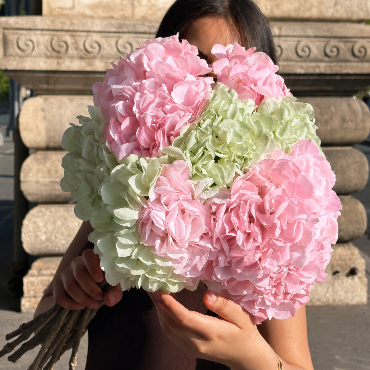 Sia Home Tiges Hortensia 63 cm fleur artificielle vert