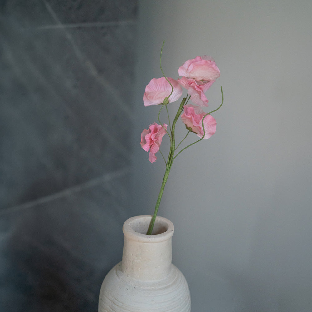 Flowrette Fleurs en papier Pois de senteur rose clair x1