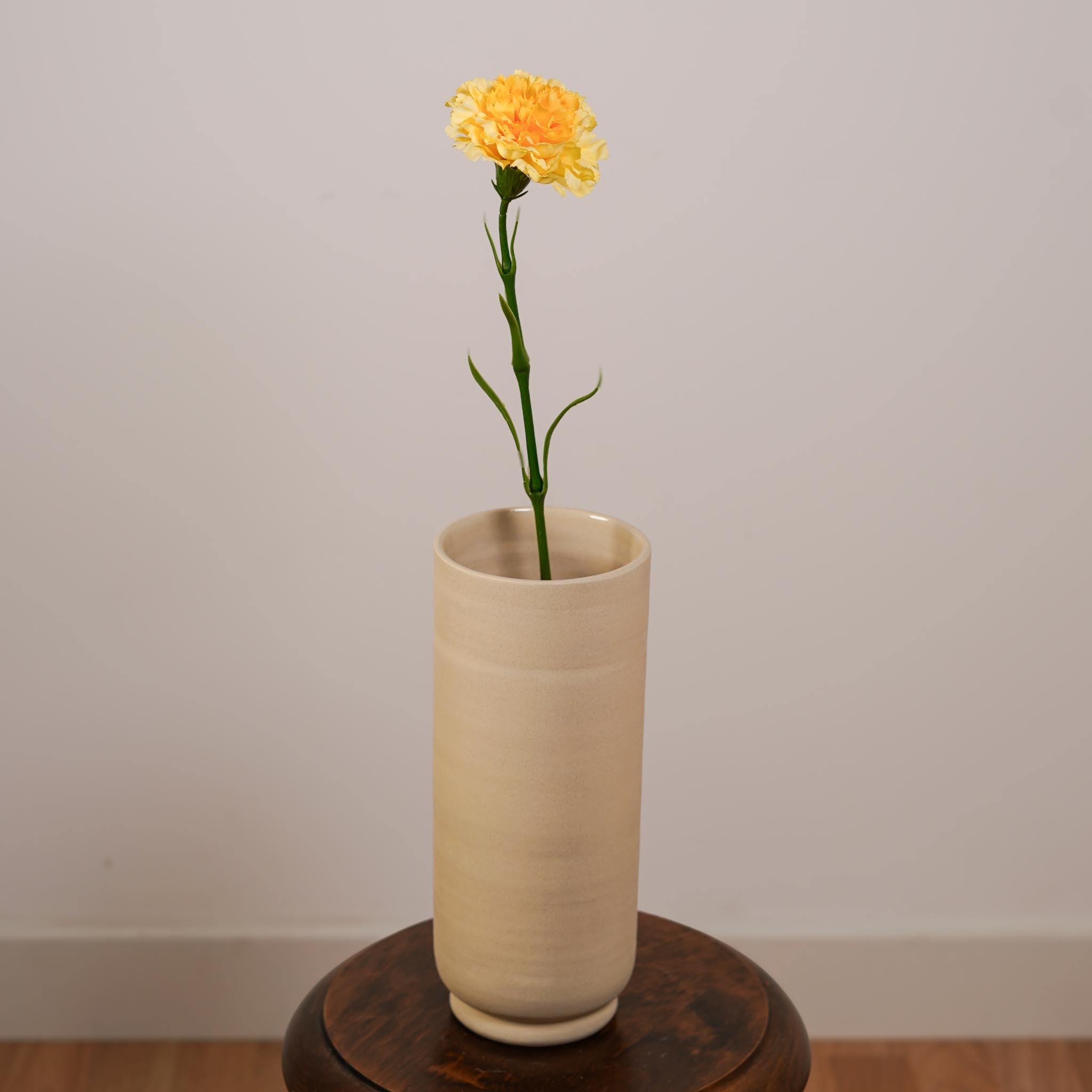 Flowrette Oeillet tige artificielle jaune x1 sans entretien