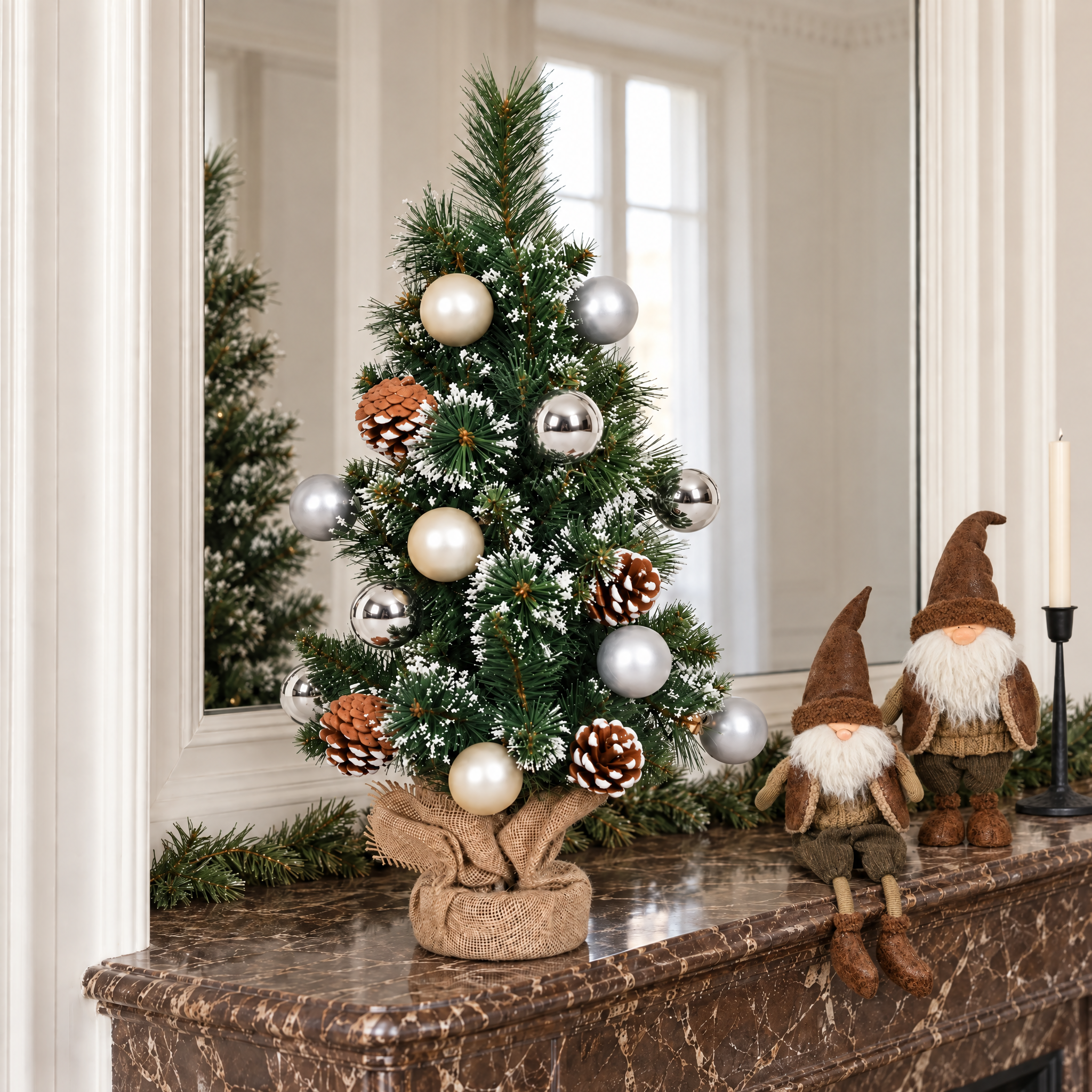 Sia Home Sapins Décoré sapin Noël vert 60 cm 38 cm