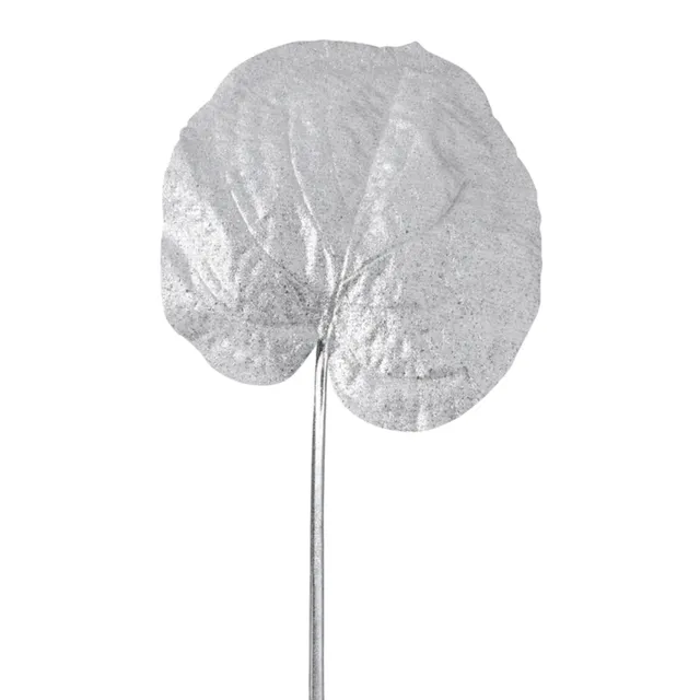 Sia Home Feuillages artificiels Alocasia métallique feuille argentée 58 cm