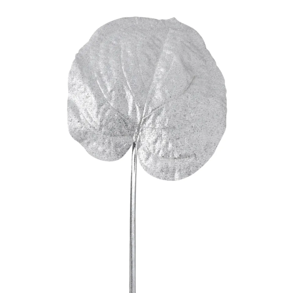 Sia Home Feuillages artificiels Alocasia métallique feuille argentée 58 cm