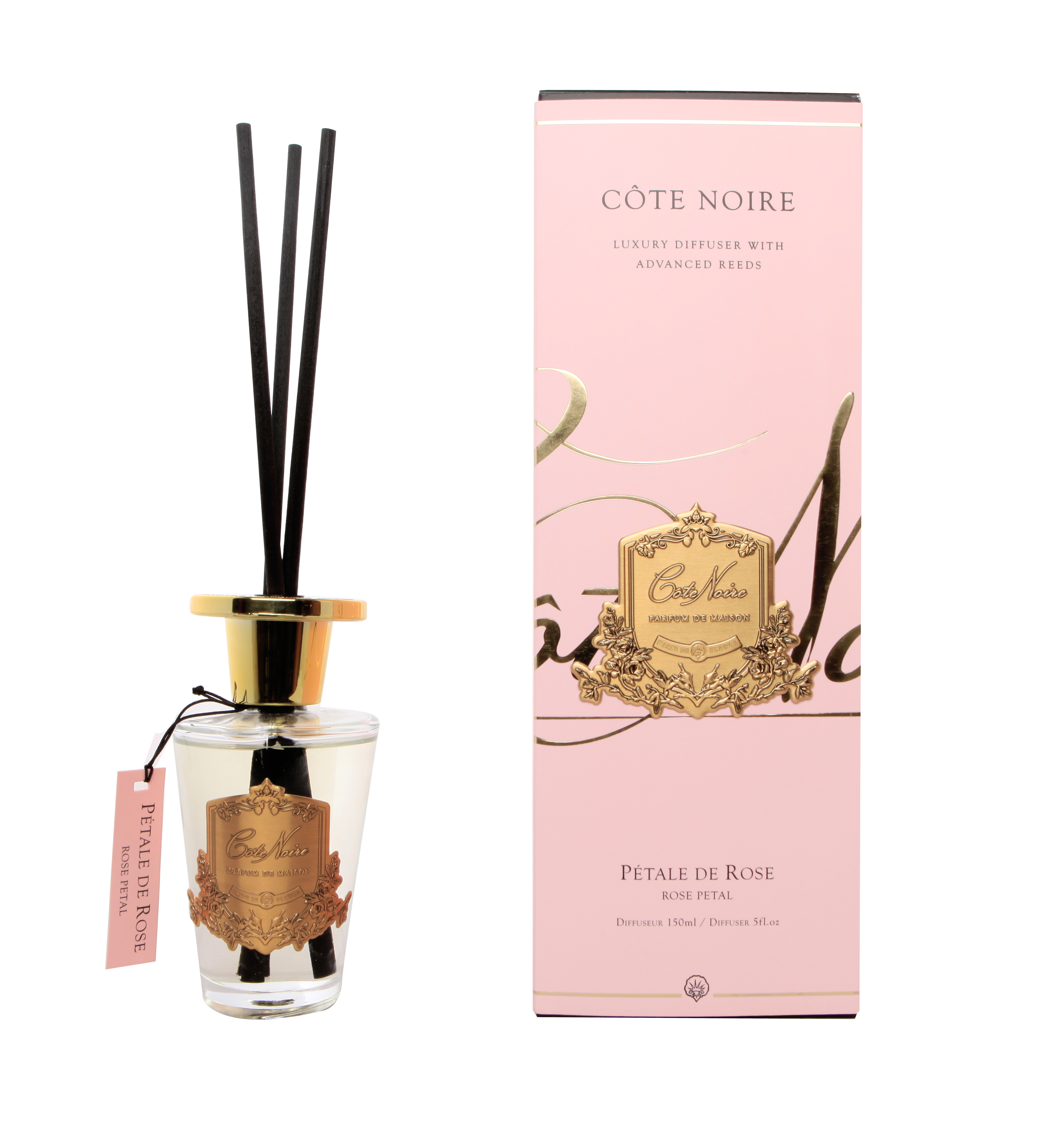 Côte Noire Diffusers diffuseur Rose Petal gold 90ml