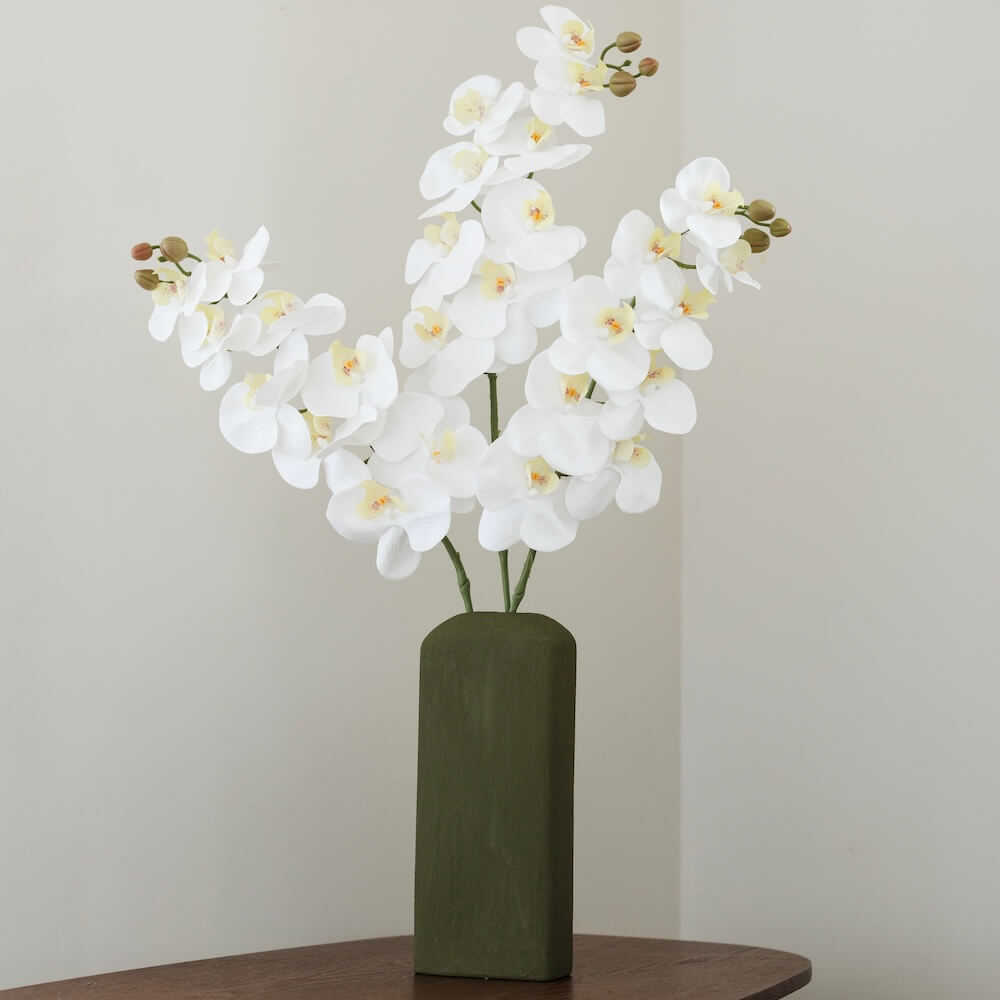 Flowrette Orchidée blanc fleur artificielle Real Touch x1