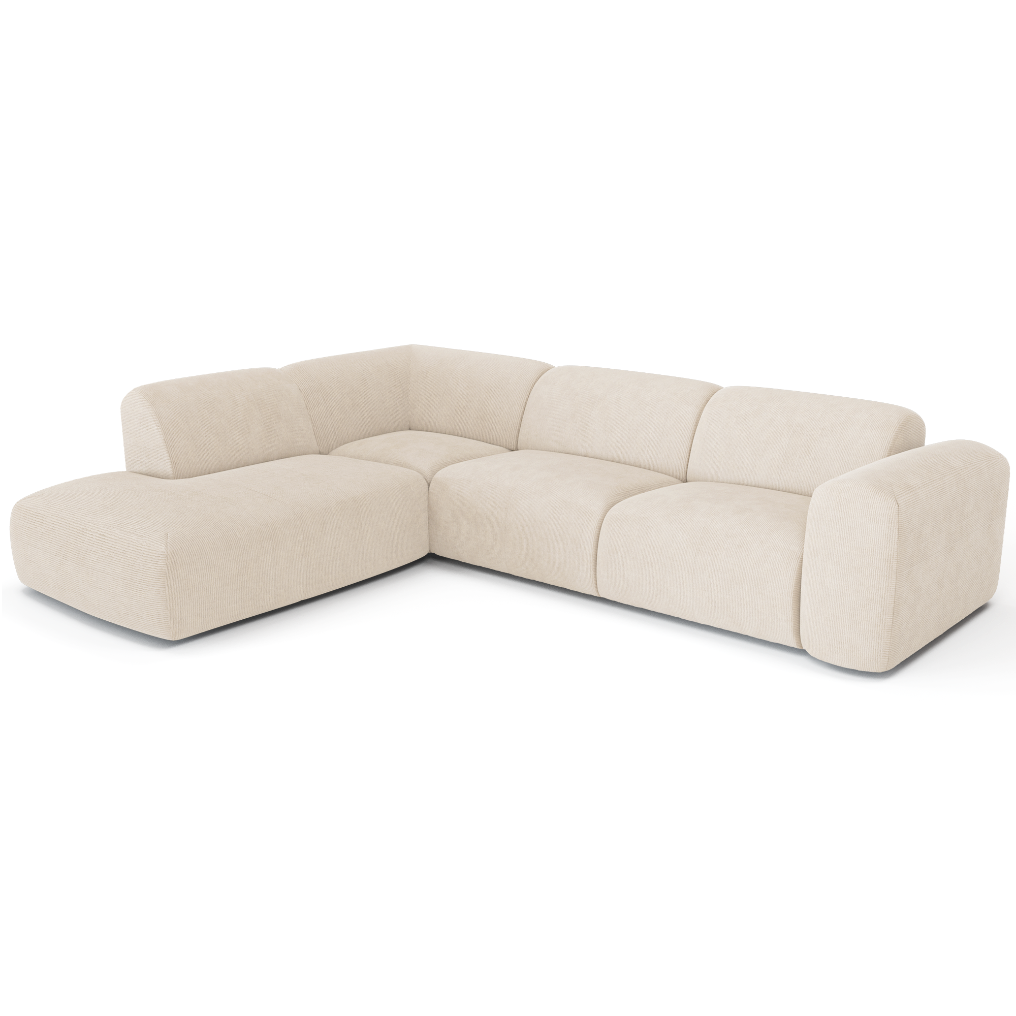 Sia Home Myra canapé grand angle gauche crème