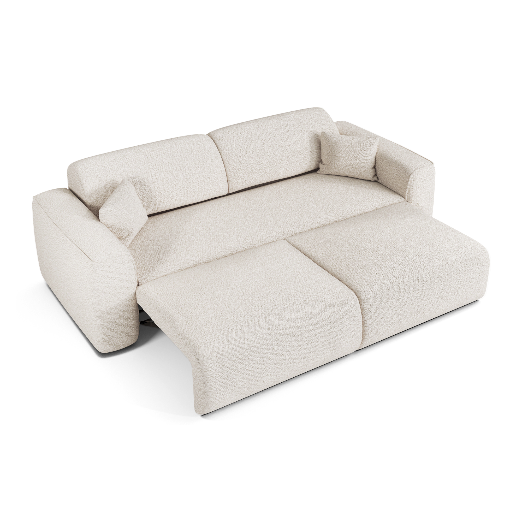 Sia Home Yuma canapé convertible crème 4 places tissu