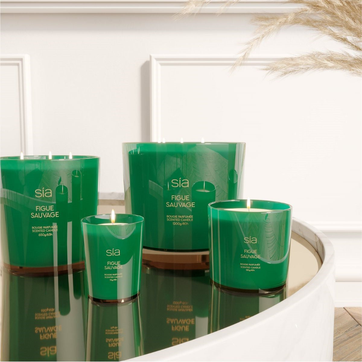 Sia Figue Sauvage bougie parfumée verte figuier jasmin