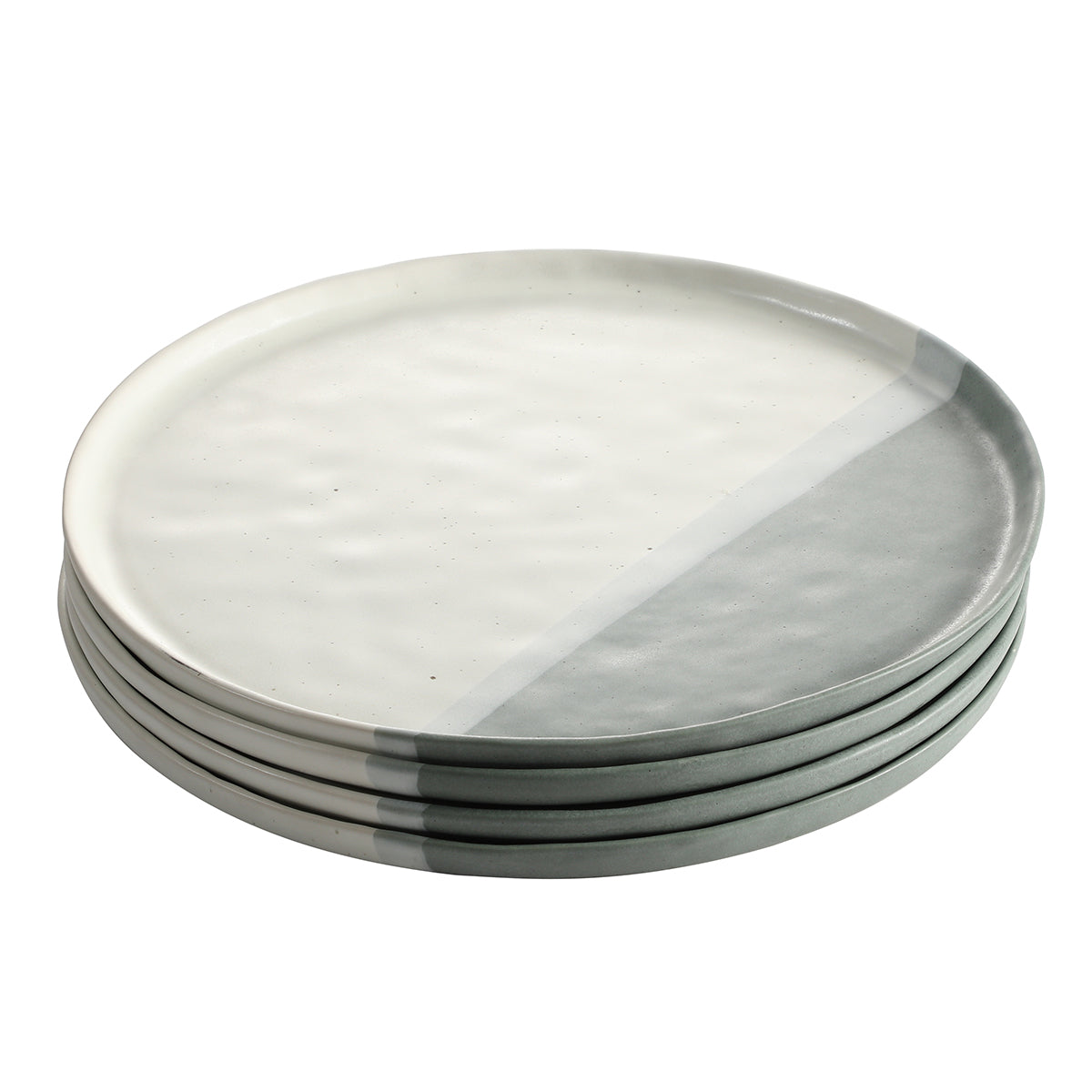 Sia Home Matty service 4 assiettes plates grès vert 27 cm