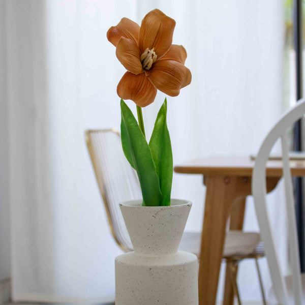 Flowrette Fleurs artificielles tulipe orange Real Touch fleur artificielle