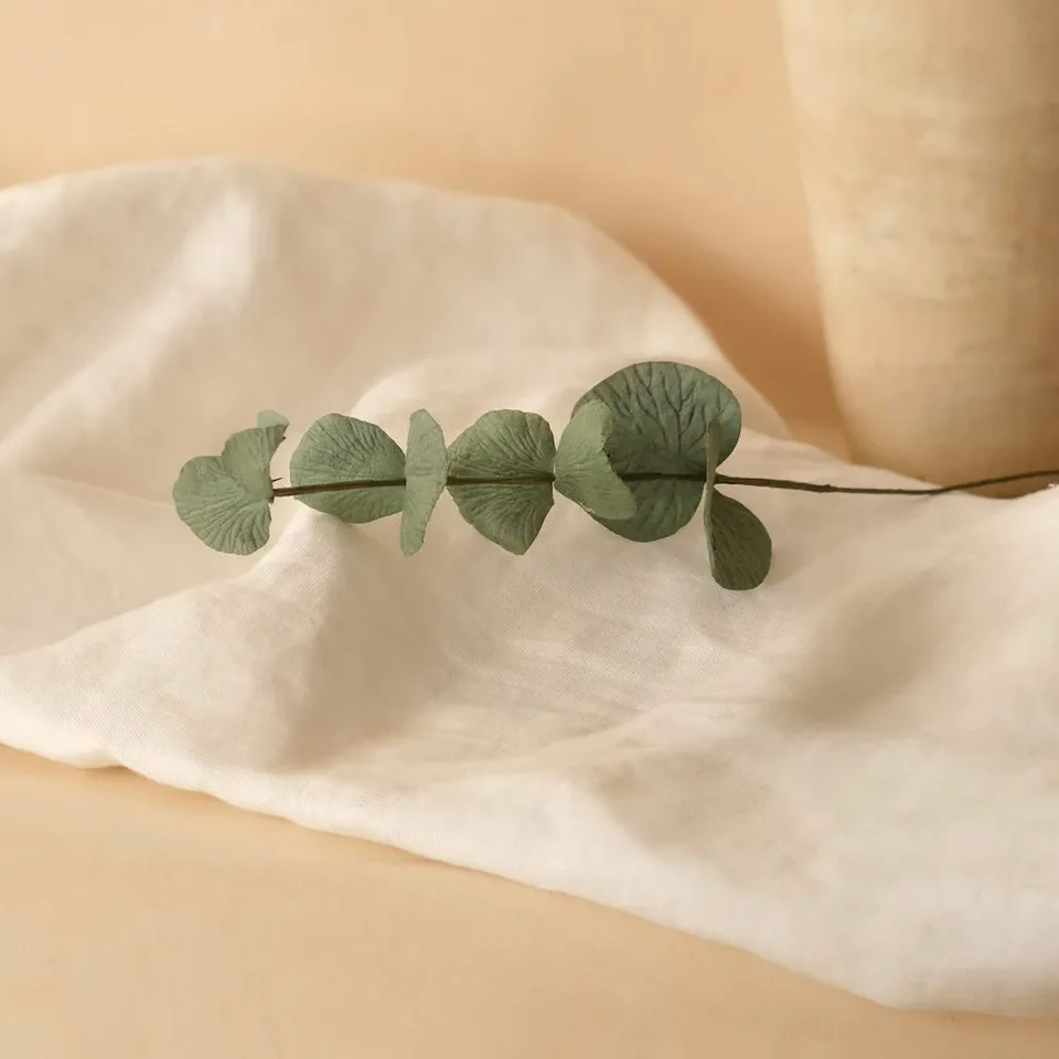Flowrette Fleurs en papier Eucalyptus fleur papier vert forêt x1