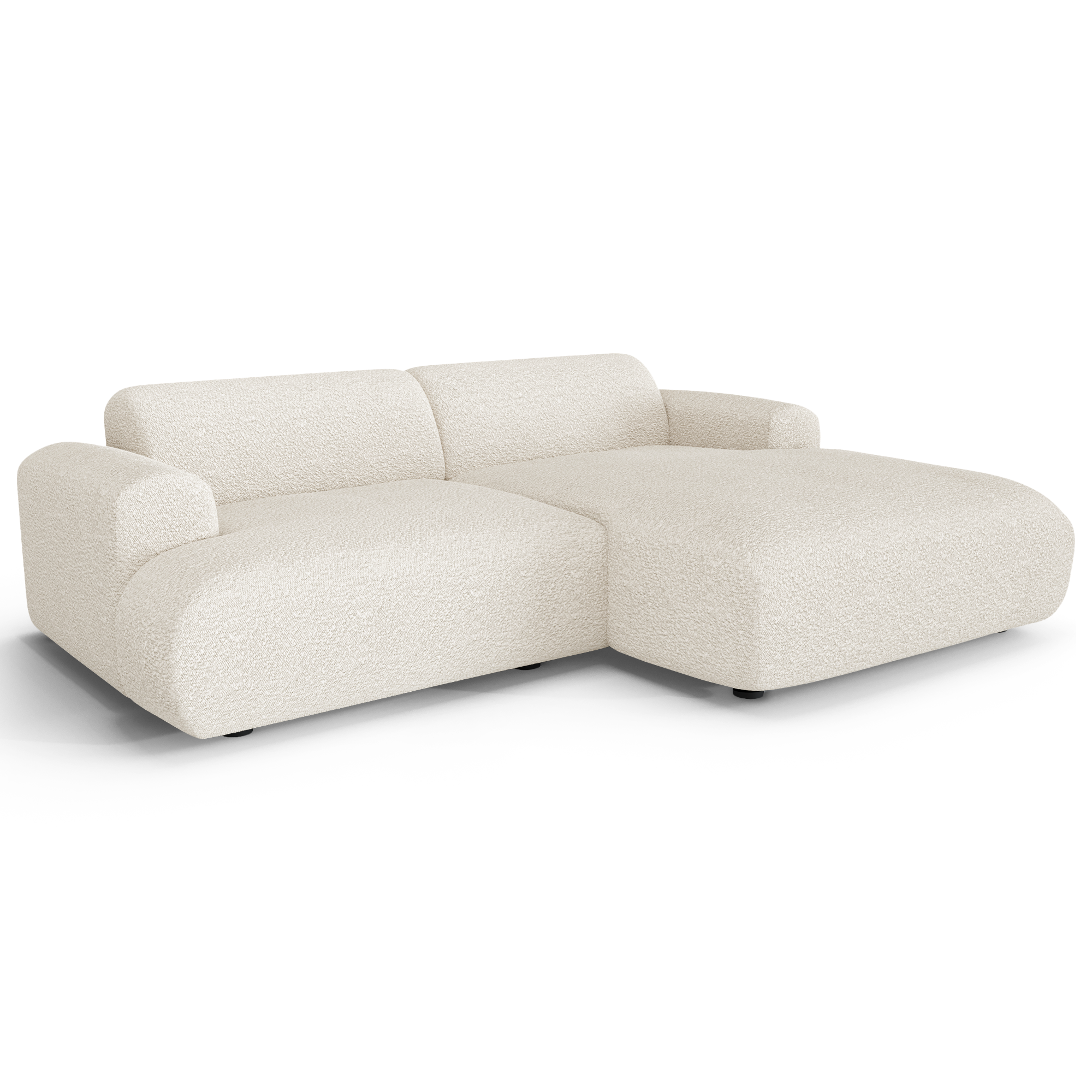 Sia Myra canapé petit angle droit gris graphite 5 places