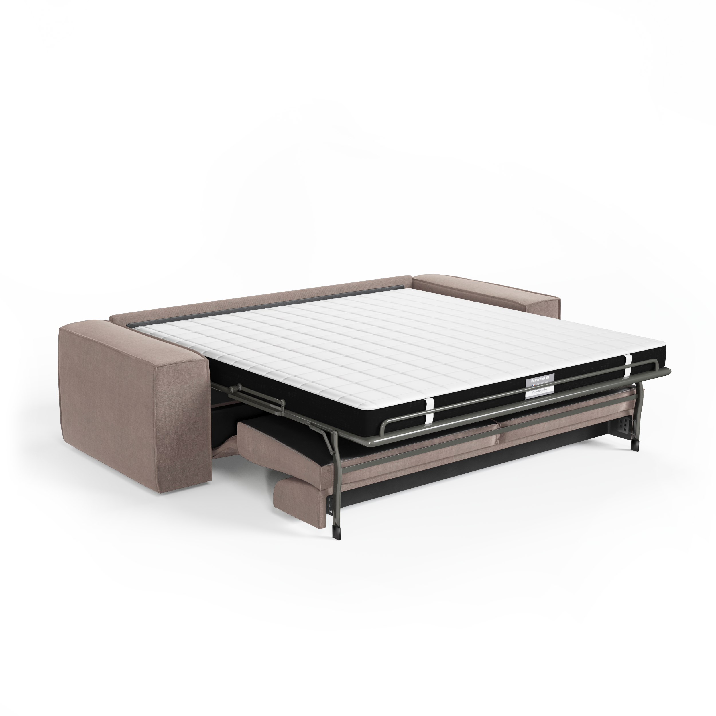 Sia Home Joan canapé convertible 160 cm couchage taupe matelas