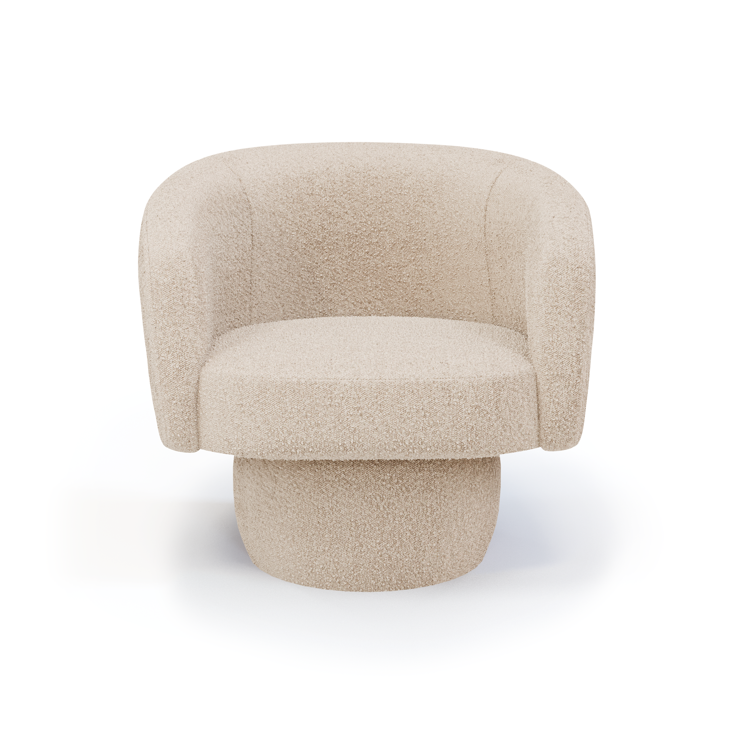 Sia Home Orson fauteuil pivotant crème 72 cm tissu